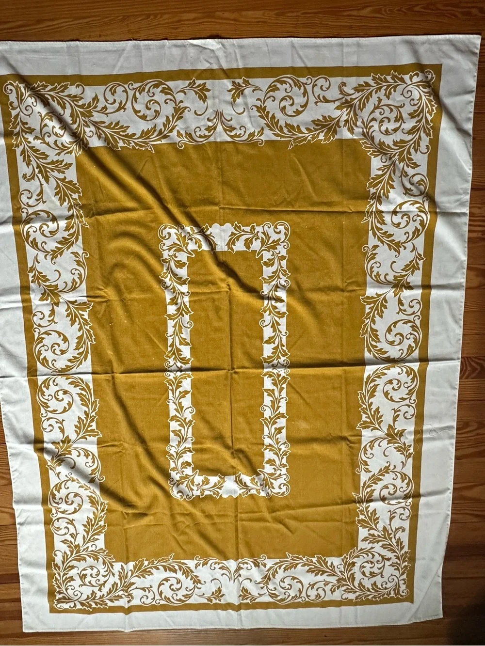 Vintage Linen Tablecloth Upcycle 48” x 66”